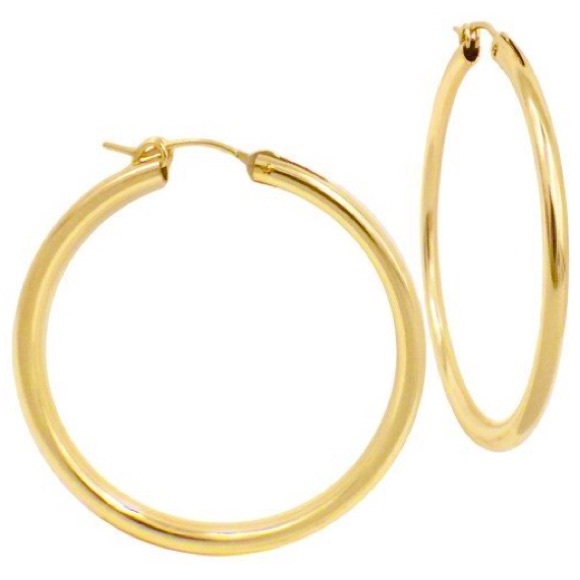 MALINDA Thick Hoop Earrings - Picture 2 of 2